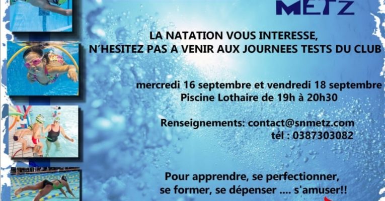 Journées tests pour la saison 2020-2021